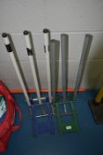 Two Pair of Spring Return Metal Cricket Stumps