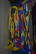 Bag of Assorted Plastic Hockey Sticks