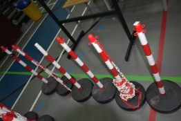 Six Plastic Barrier Posts