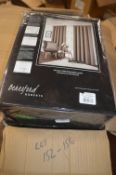 *Beresford Robert Valencia Lined Eyelet Curtains in Mink 90” x 90” drop