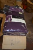 *Beresford Roberts Valencia Lined Eyelet Curtains in Aubergine 90” x 90” drop
