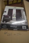 *Beresford Roberts Lined Eyelet Curtains in Aubergine 46” x 54” drop