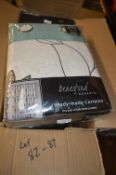 *Beresford Robert Paloma Duck Egg Lined Eyelet Curtains 90” x 72” drop