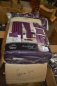 *Beresford Roberts Valencia Lined Eyelet Curtains in Aubergine 90” x 90” drop