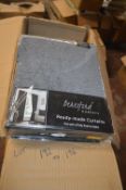 *Beresford Roberts Lined Curtains in Grey with 3” Tape 66” x 54” drop