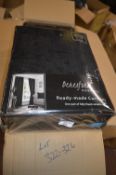 *Beresford Roberts Linton Lined Pencil Pleat Curtains in Black 66” x 90” drop