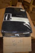 *Beresford Roberts Linton Lined Pencil Pleat Curtains in Black 66” x 72” drop