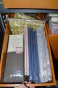 *Six Assorted Pairs of Curtains and Luxury Bed Linen (box not included)