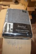*Beresford Roberts Lined Curtains in Grey with 3” Tape 66” x 90” drop