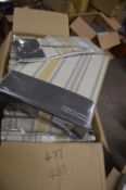*Montgomery Hove Stripe Lined Pencil Pleat Curtains in Grey & Mustard 90” x 54” drop with Tiebacks