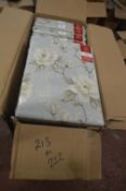 *Country Garden Duck Egg Blue Floral Pencil Pleat Curtains 46” x 54” drop