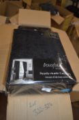 *Beresford Roberts Linton Lined Pencil Pleat Curtains in Black 66” x 90” drop