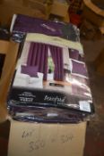 *Beresford Roberts Valencia Lined Eyelet Curtains in Aubergine 90” x 90” drop