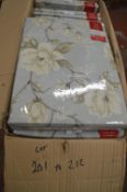 *Country Garden Duck Egg Blue Floral Pencil Pleat Curtains 46” x 54” drop