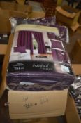 *Beresford Roberts Valencia Lined Eyelet Curtains in Aubergine 90” x 90” drop