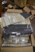 *Montgomery Hove Stripe Lined Pencil Pleat Curtains in Grey & Mustard 90” x 54” drop with Tiebacks
