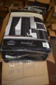 *Beresford Roberts Linton Lined Pencil Pleat Curtains in Black 66” x 90” drop