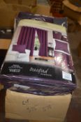 *Beresford Roberts Valencia Lined Eyelet Curtains in Aubergine 90” x 90” drop