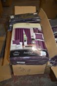 *Beresford Roberts Valencia Lined Eyelet Curtains in Aubergine 90” x 90” drop