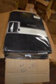 *Beresford Roberts Linton Lined Pencil Pleat Curtains in Black 66” x 72” drop