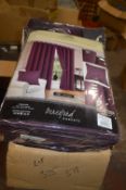 *Beresford Roberts Valencia Lined Eyelet Curtains in Aubergine 90” x 90” drop