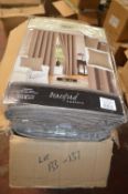 *Beresford Robert Valencia Lined Eyelet Curtains in Mink 90” x 90” drop