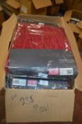 *Montgomery Lined Pencil Pleat Curtains in Red 46” x 54” drop