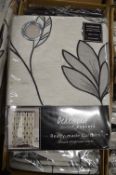 *Four Pairs of Paloma Pewter Lined Curtain 90” x 72” drop and a Quantity of Tiebacks