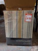 *Five Hove Stripe Grey/Mustard Pencil Pleat Curtains 90