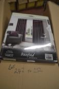 *Beresford Roberts Lined Eyelet Curtains in Aubergine 46” x 54” drop