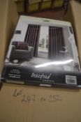 *Beresford Roberts Lined Eyelet Curtains in Aubergine 46” x 54” drop