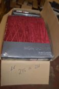*Montgomery Lined Pencil Pleat Curtains in Red 46” x 54” drop