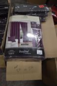 *Beresford Roberts Valencia Lined Eyelet Curtains in Aubergine 90” x 90” drop