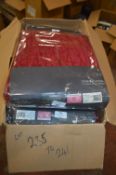 *Montgomery Lined Pencil Pleat Curtains in Red 46” x 54” drop