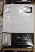 *Seven Pairs of Capri Silver Lined Curtains 66” x 54” drop