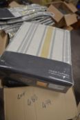 *Montgomery Hove Stripe Lined Pencil Pleat Curtains in Grey & Mustard 90” x 54” drop with Tiebacks