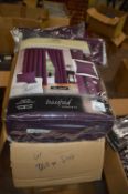 *Beresford Roberts Valencia Lined Eyelet Curtains in Aubergine 90” x 90” drop