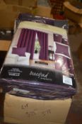 *Beresford Roberts Valencia Lined Eyelet Curtains in Aubergine 90” x 90” drop