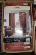 *Twelve Pairs of Sienna Faux Silk Lined Curtains 66” x 54” drop