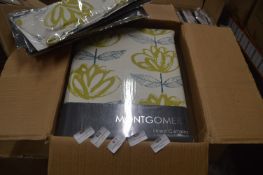 *Montgomery Amelie Linden Lined Pencil Pleat Curtains with Tiebacks 90” x 54” drop