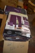 *Beresford Roberts Valencia Lined Eyelet Curtains in Aubergine 90” x 90” drop
