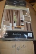 *Beresford Robert Valencia Lined Eyelet Curtains in Mink 66” x 54” drop