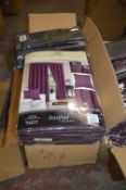 *Beresford Roberts Valencia Lined Eyelet Curtains in Aubergine 90” x 90” drop
