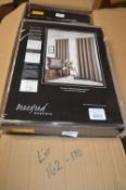 *Beresford Robert Valencia Lined Eyelet Curtains in Mink 66” x 54” drop
