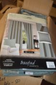 *Valencia Fully Lined Eyelet Curtains in Duck Egg 90” x 72” drop