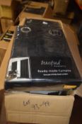 *Beresford Robert Lined Eyelet Curtains in Black 66” x 54” drop