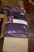 *Beresford Roberts Valencia Lined Eyelet Curtains in Aubergine 90” x 90” drop