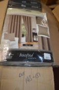*Beresford Robert Valencia Lined Eyelet Curtains in Mink 66” x 54” drop
