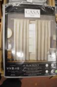 *Sunset Silver Blackout Quilted 3” Tape Curtains 90” x 90” drop
