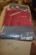 *Montgomery Lined Pencil Pleat Curtains in Red 46” x 54” drop